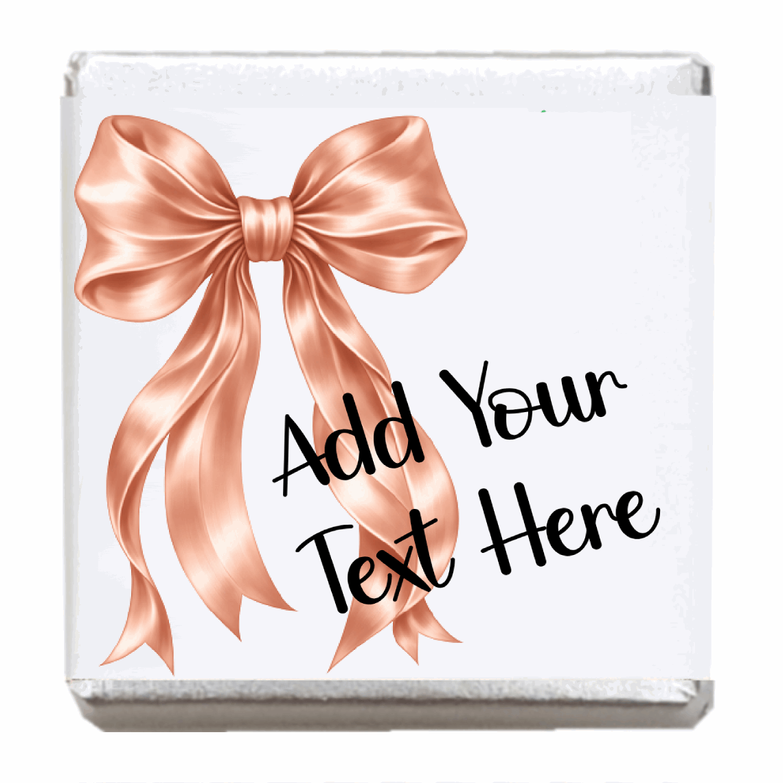 Personalised Chocolate Party Favours and Love Heart Rolls - Rose Gold Bow