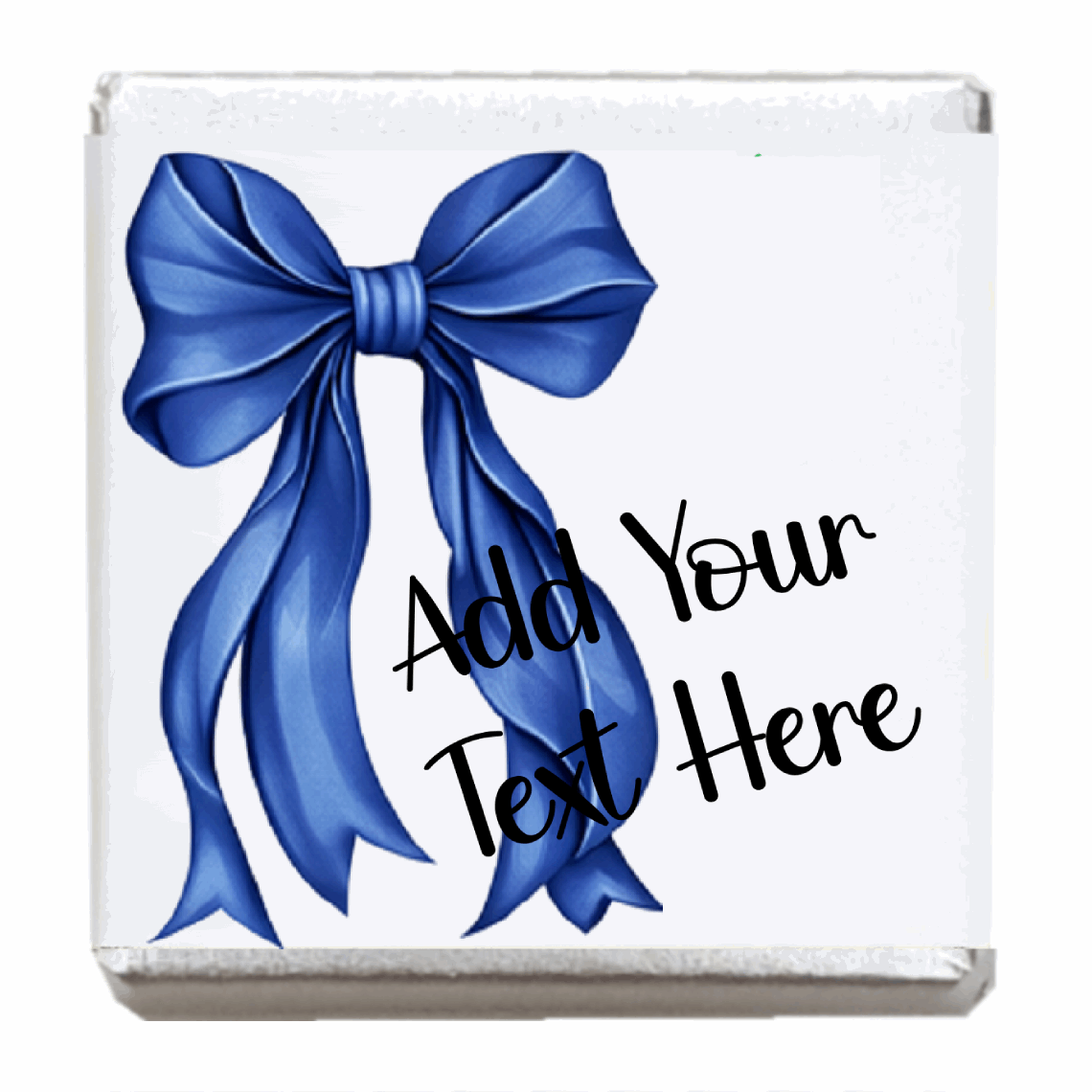 Personalised Chocolate Party Favours and Love Heart Rolls - Royal Blue Bow