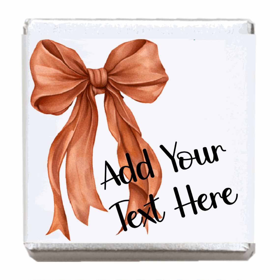 Personalised Chocolate Party Favours and Love Heart Rolls - Rust Bow