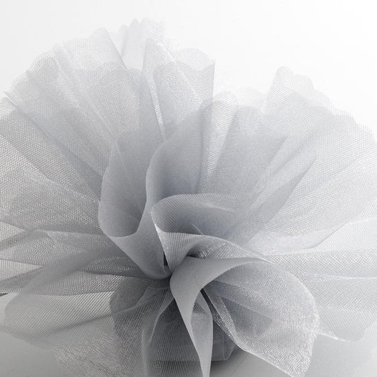 Silver Cristal Tulle Scalloped Edge Organza Tulles Pack of 50