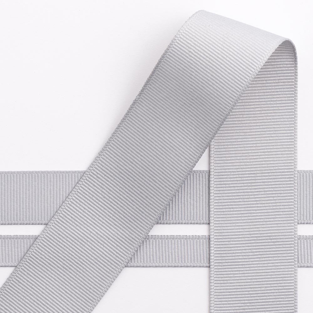 Silver Grosgrain Ribbon