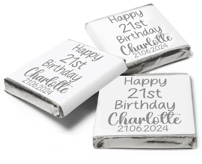 Personalised Written Chocolate Neapolitan Sweets for Birthdays, Weddings, Anniversary, Baby Shower, Christmas etc Custom Text