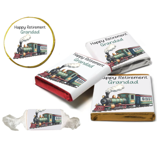 Personalised Steam Train Chocolate Neapolitan Sweets