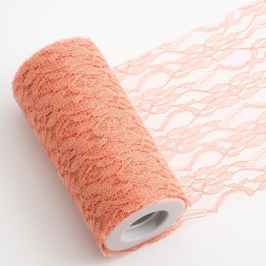 Vintage Pink Lace 15cm 10 Metre Roll