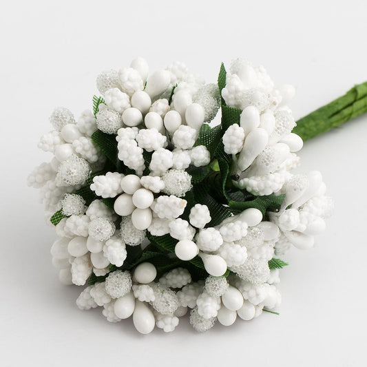 White Berries Bunch of 12