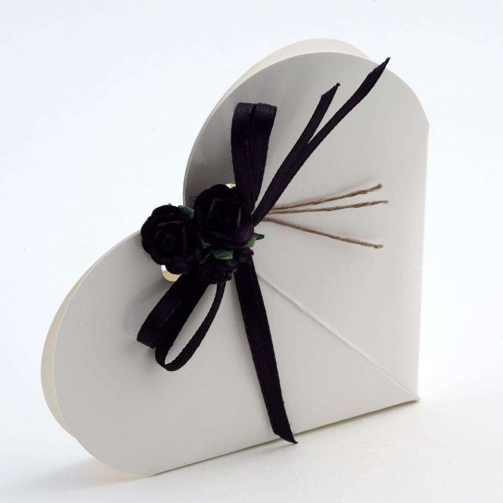 White Glossy Heart 65x15