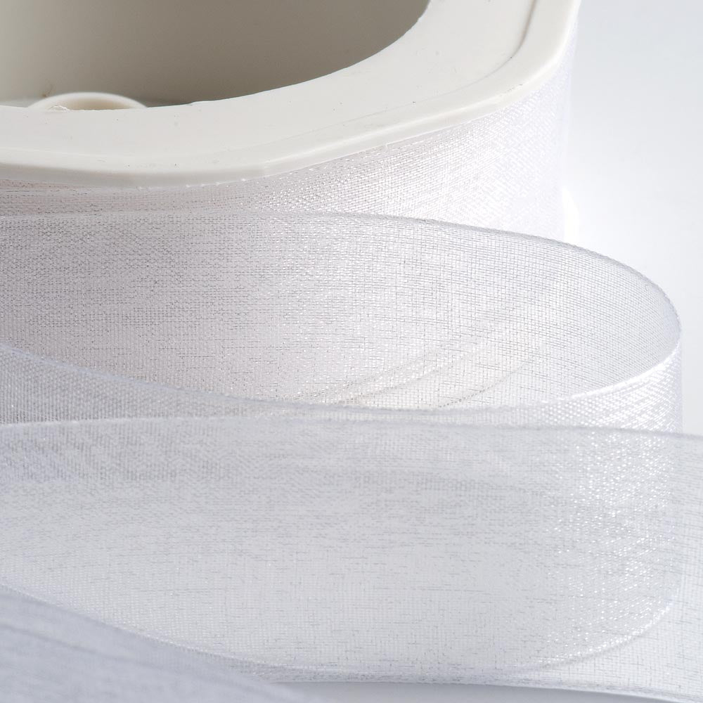 Organce Translucent Ribbon White Organza Ribbon - Perfect Tables
