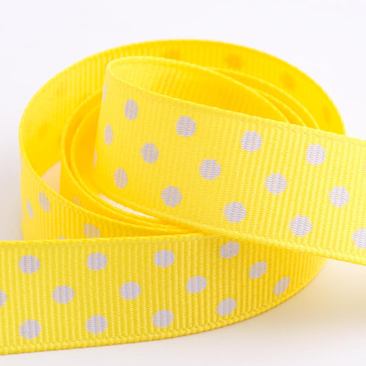 Yellow Polka Dot Ribbon