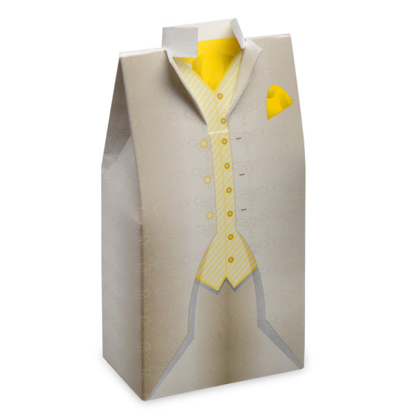 Yellow Waistcoat Grey Tuxedo 50x30x100 - Perfect Tables