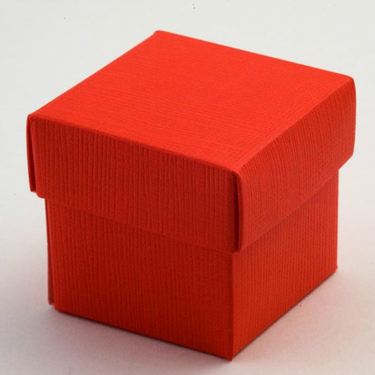 Red Silk Box and Lid 50mm