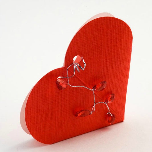 Red Silk Heart 65x15