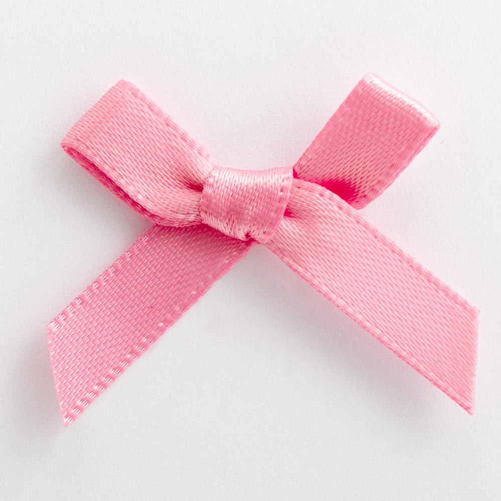 Antique Pink 3cm Pre-Tied Satin Bows