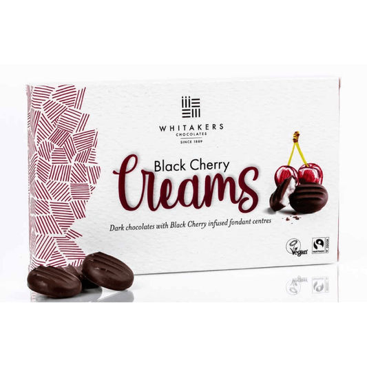 Whitakers Black Cherry Fondant Creams Gift Box Dark Chocolate