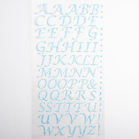Black Script Self Adhesive Glitter Letters