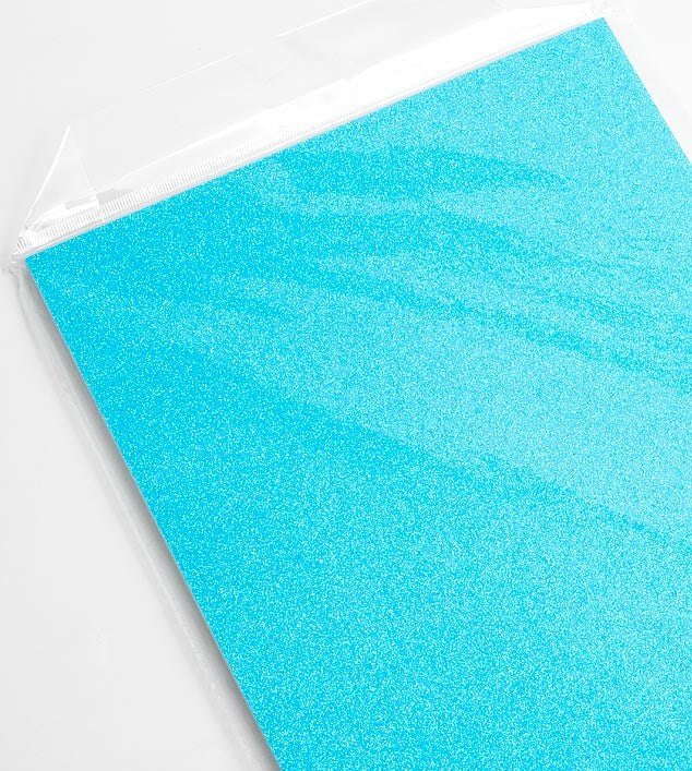 Celeste Blue A4 Glitter Card 250gsm - Perfect Tables