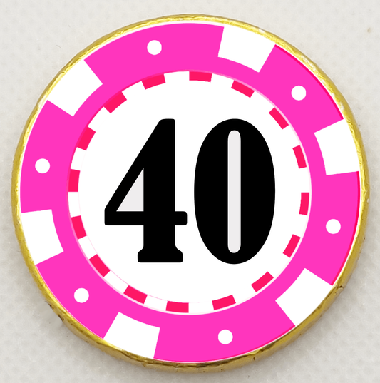 Personalised Cerise Poker Chip - Chocolate Coin