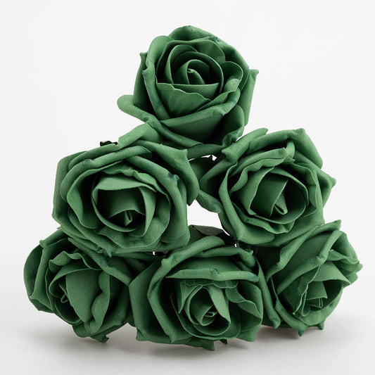 Emerald 5cm Foam Roses Bunch of 6