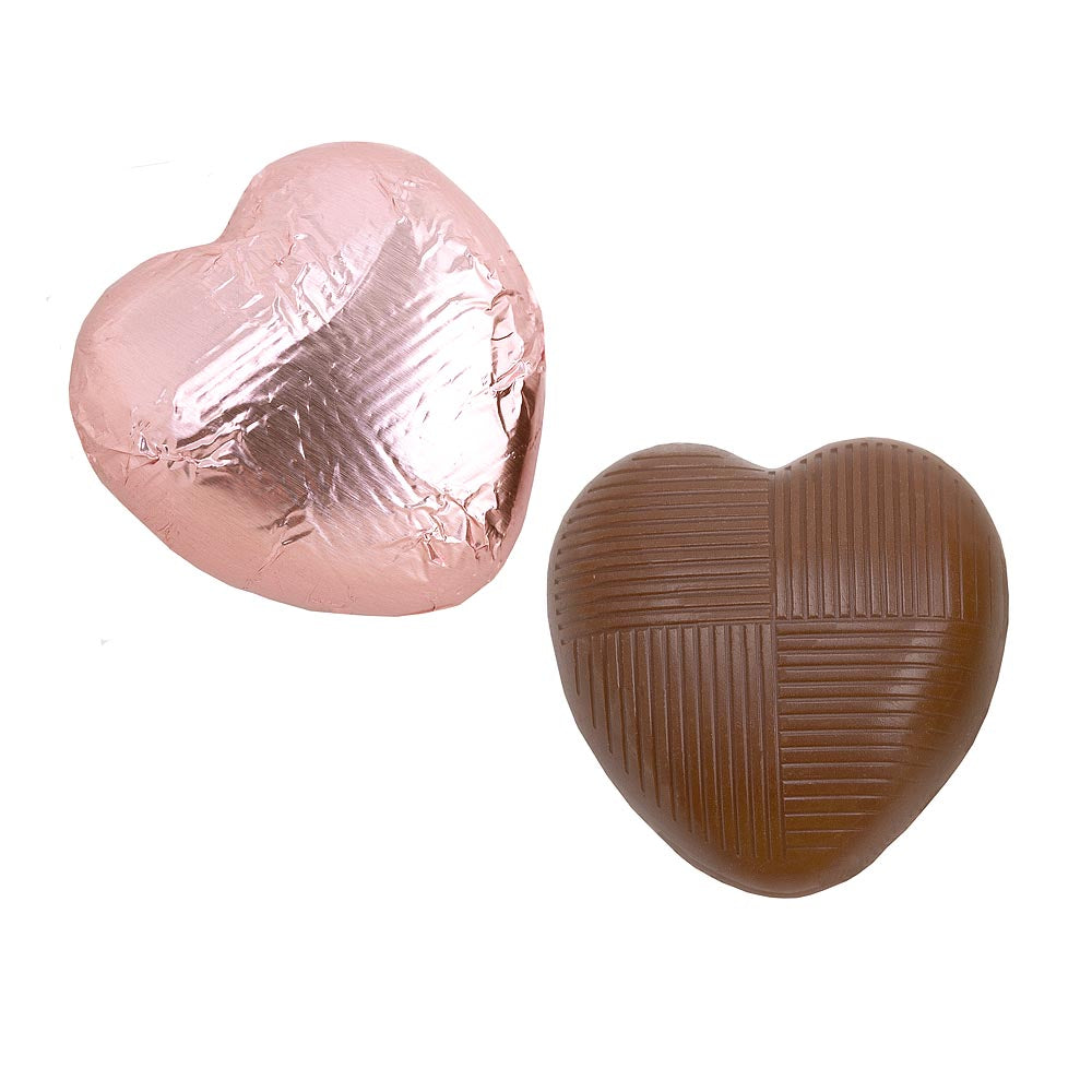 Rose Gold Milk Chocolate Foiled Hearts