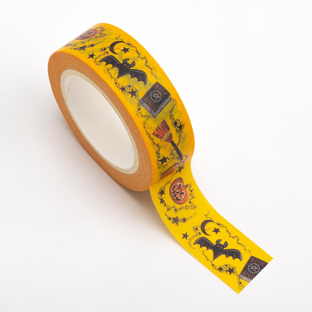 Halloween Theme Adhesive Washi Tape 15mm 10 Metre Reel