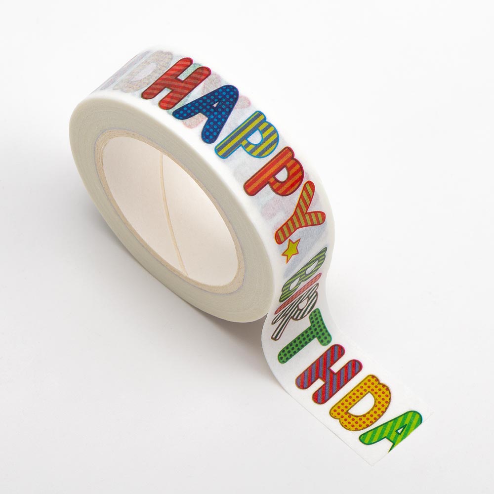 Colourful Dots Adhesive Washi Tape 15mm 10 Metre Reel
