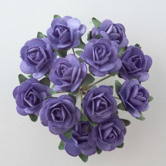 Lavender Paper Tea Roses Bunch of 12