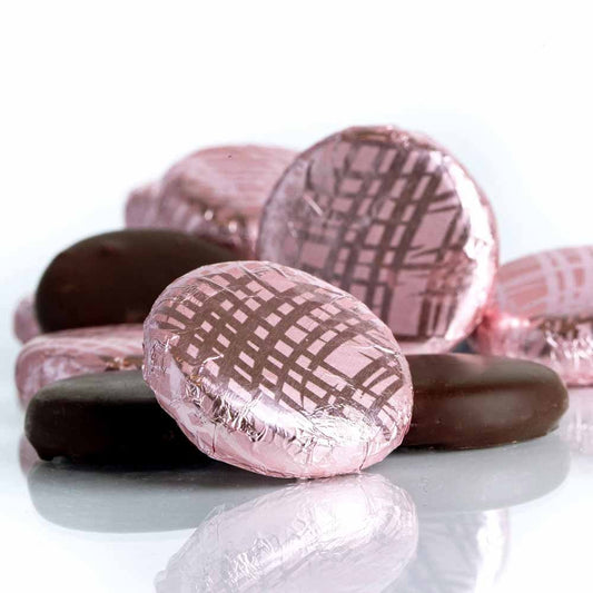 Dark Chocolate Foiled Fondant Creams - Rose
