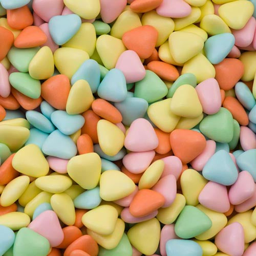 Multi-Coloured Mini Heart Chocolate Dragees