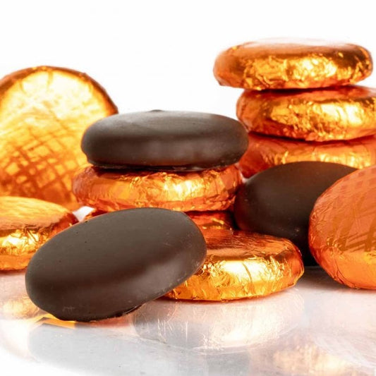 Dark Chocolate Foiled Fondant Creams - Orange