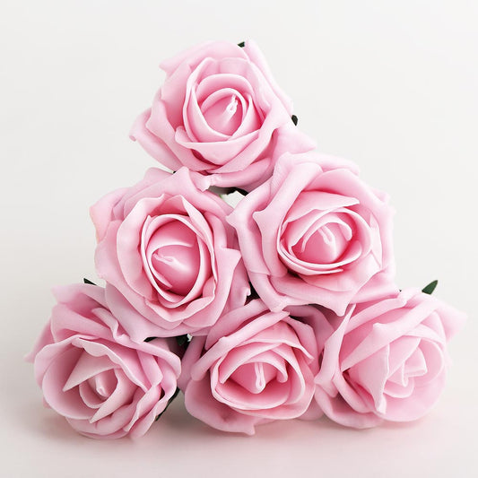 Pink 5cm Foam Roses Bunch of 6
