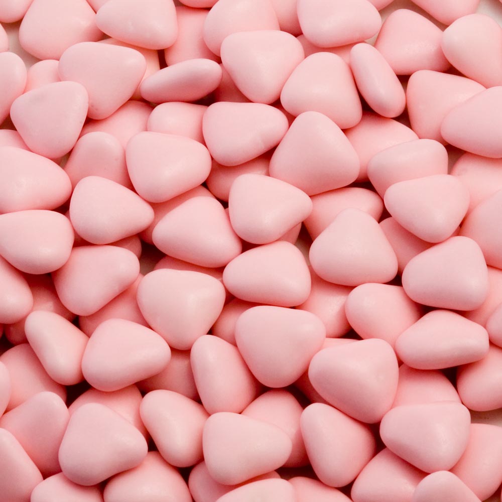 Pink Mini Heart Chocolate Dragees