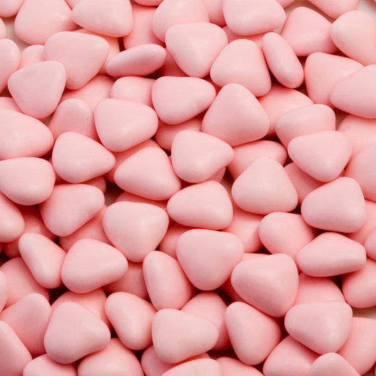Pink Mini Heart Chocolate Dragees