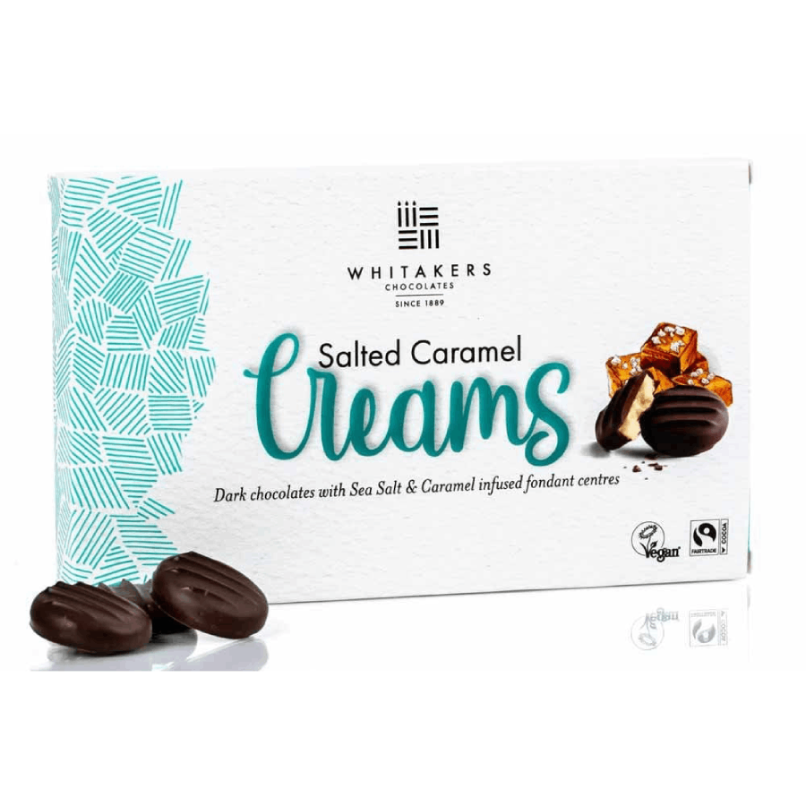 Whitakers Salted Caramel Fondant Creams Gift Box Dark Chocolate