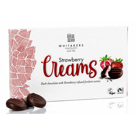 Whitakers Strawberry Fondant Creams Gift Box Dark Chocolate